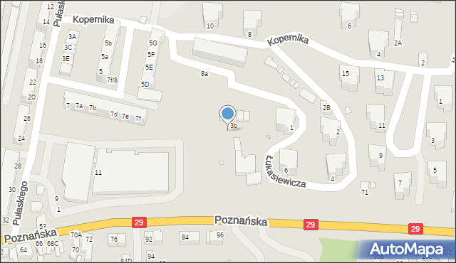 Krosno Odrzańskie, Łukasiewicza Ignacego, 3c, mapa Krosno Odrzańskie
