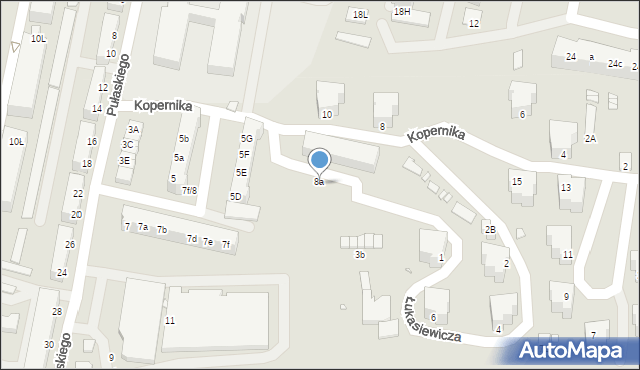 Krosno Odrzańskie, Łukasiewicza Ignacego, 8b/11, mapa Krosno Odrzańskie