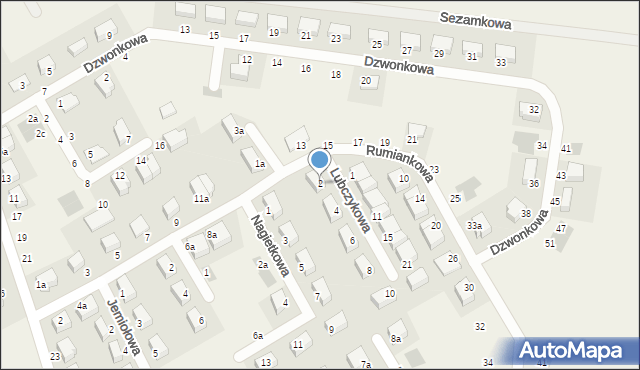 Krzyków, Lubczykowa, 2, mapa Krzyków