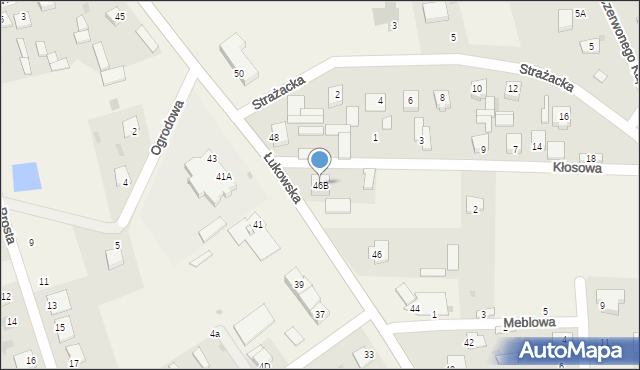 Krzywda, Łukowska, 46B, mapa Krzywda