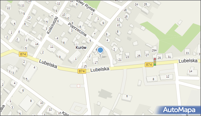 Kurów, Lubelska, 19, mapa Kurów