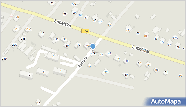 Kurów, Lubelska, 42A, mapa Kurów