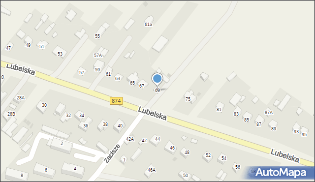 Kurów, Lubelska, 69, mapa Kurów