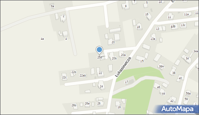 Łąka, Łukasiewicza Ignacego, 20d, mapa Łąka
