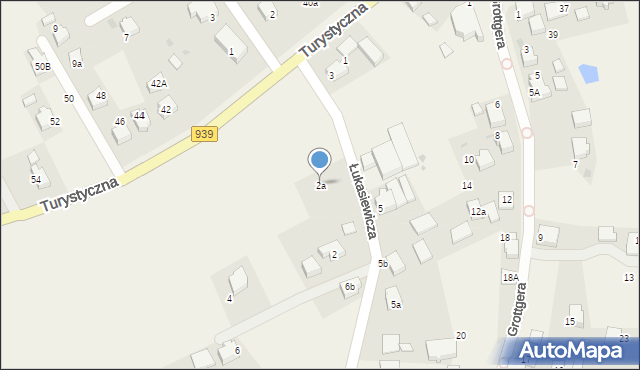 Łąka, Łukasiewicza Ignacego, 2a, mapa Łąka