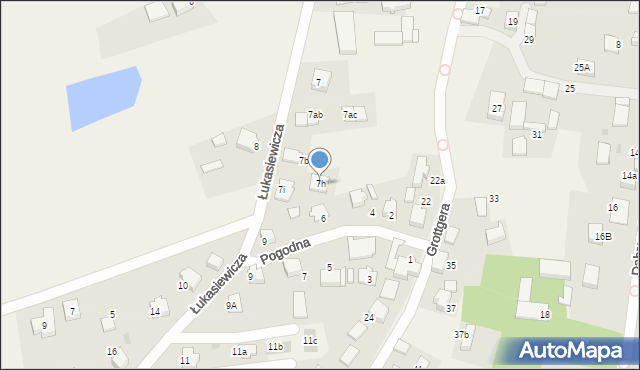 Łąka, Łukasiewicza Ignacego, 7h, mapa Łąka