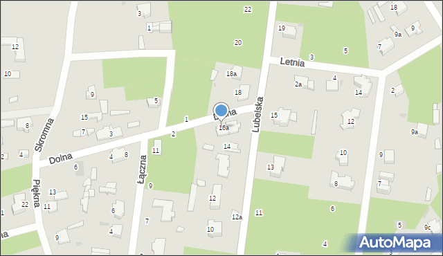 Łask, Lubelska, 16, mapa Łask