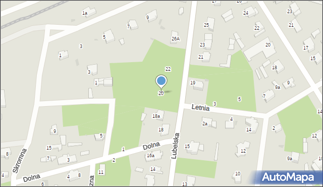 Łask, Lubelska, 20, mapa Łask