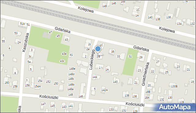 Legionowo, Lubeckiego Franciszka Ksawerego, 1B, mapa Legionowo