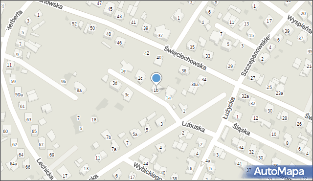 Leszno, Lubuska, 1b, mapa Leszno