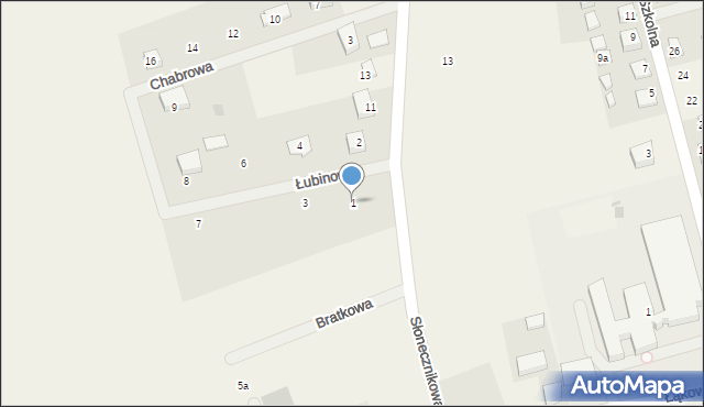 Linia, Łubinowa, 1, mapa Linia