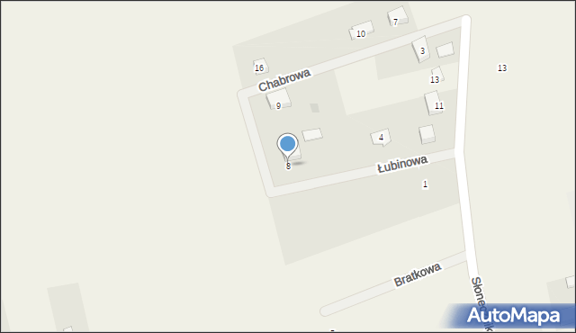 Linia, Łubinowa, 8, mapa Linia