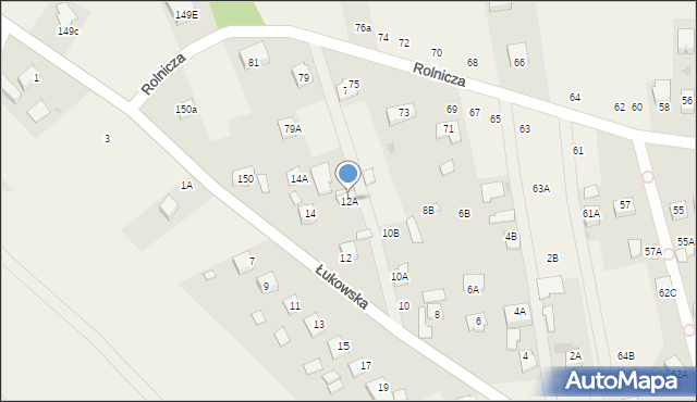 Lisia Góra, Łukowska, 12A, mapa Lisia Góra