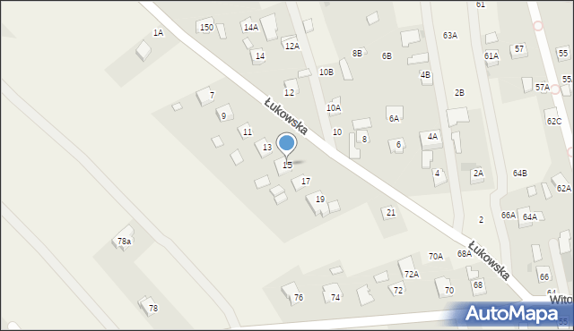 Lisia Góra, Łukowska, 15, mapa Lisia Góra
