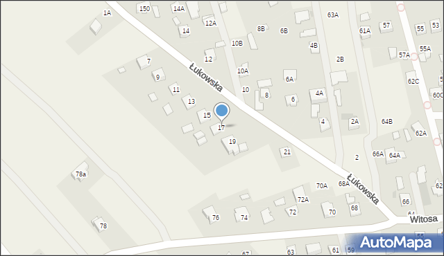 Lisia Góra, Łukowska, 17, mapa Lisia Góra