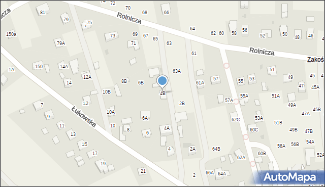 Lisia Góra, Łukowska, 4B, mapa Lisia Góra