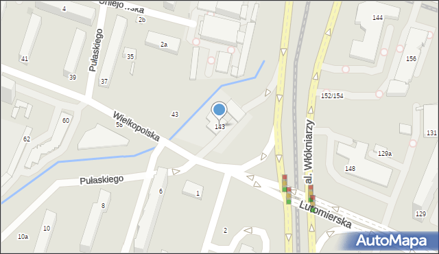 Łódź, Lutomierska, 143, mapa Łodzi