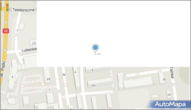 Łódź, Lubeckiego Franciszka Ksawerego, 1, mapa Łodzi