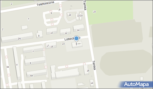 Łódź, Lubeckiego Franciszka Ksawerego, 5, mapa Łodzi