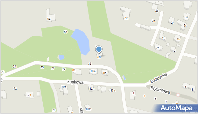 Łódź, Łupkowa, 60, mapa Łodzi