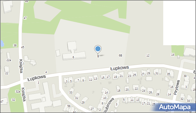 Łódź, Łupkowa, 8, mapa Łodzi