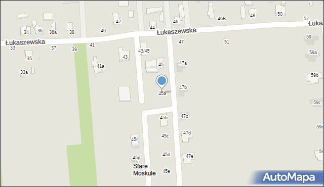 Łódź, Łukaszewska, 45a, mapa Łodzi