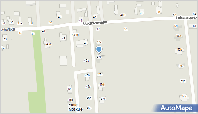 Łódź, Łukaszewska, 47b, mapa Łodzi