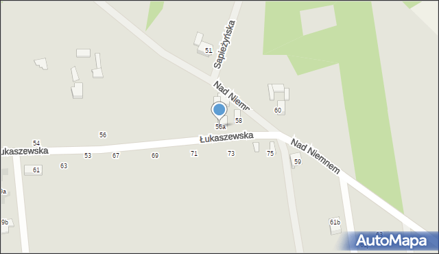 Łódź, Łukaszewska, 56a, mapa Łodzi