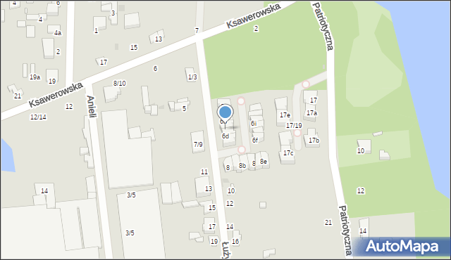 Łódź, Łużycka, 6c, mapa Łodzi