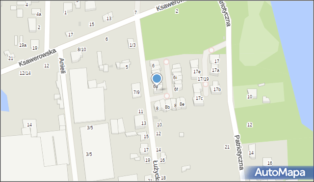 Łódź, Łużycka, 6e, mapa Łodzi