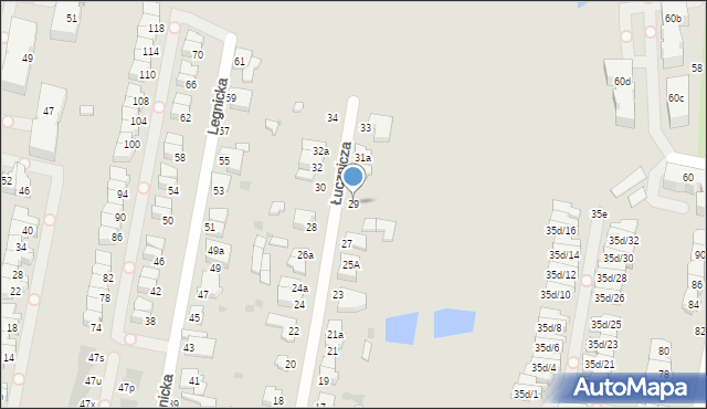 Łódź, Łucznicza, 29, mapa Łodzi