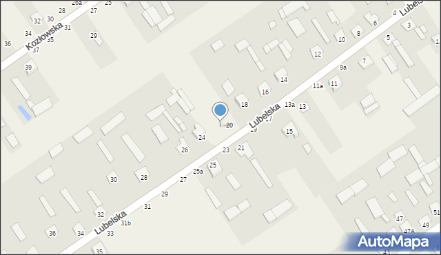 Łomazy, Lubelska, 22, mapa Łomazy