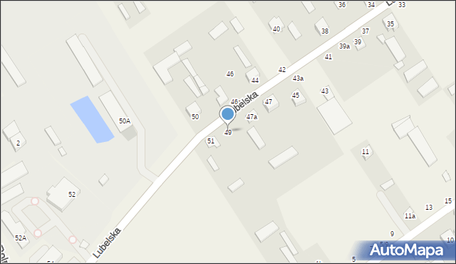 Łomazy, Lubelska, 49, mapa Łomazy