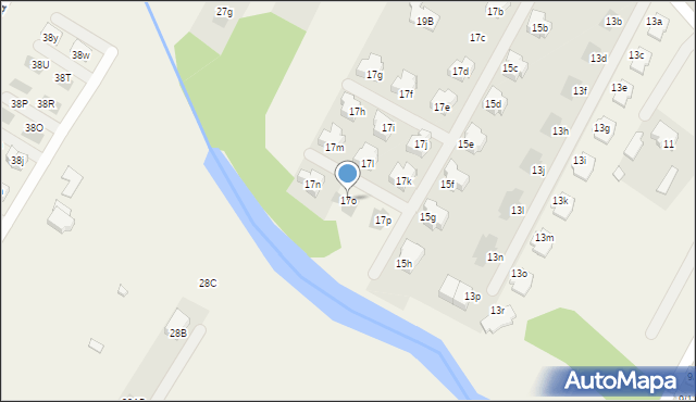 Łomianki Dolne, Łużycka, 17o, mapa Łomianki Dolne