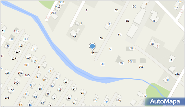 Łomianki Dolne, Łużycka, 5J, mapa Łomianki Dolne