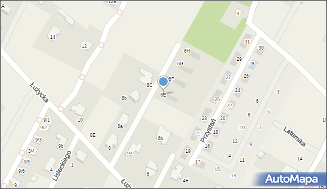 Łomianki Dolne, Łużycka, 6E, mapa Łomianki Dolne