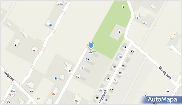 Łomianki Dolne, Łużycka, 6H, mapa Łomianki Dolne