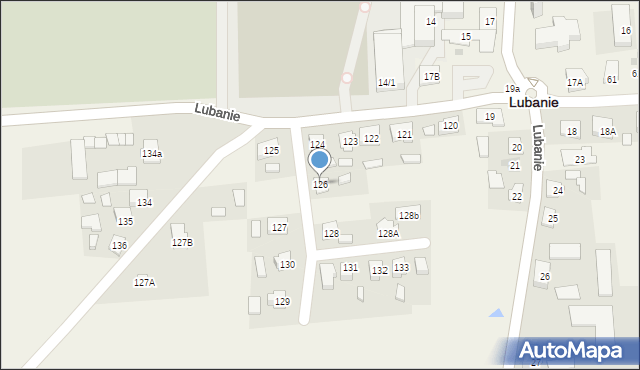 Lubanie, Lubanie, 126, mapa Lubanie