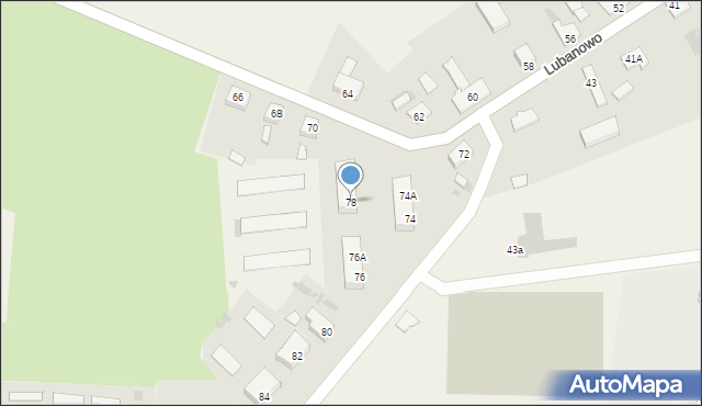 Lubanowo, Lubanowo, 78B, mapa Lubanowo