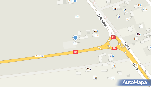 Lubartów, Lubelska, 226, mapa Lubartów