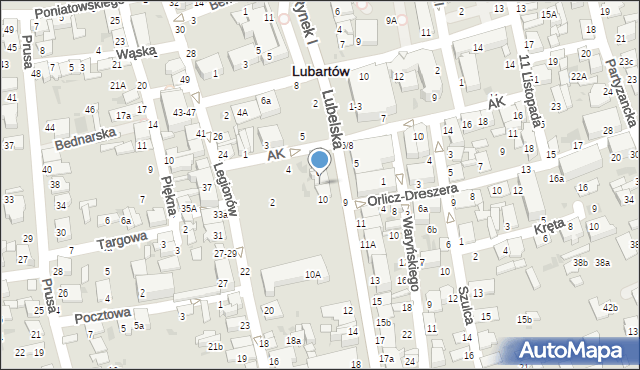 Lubartów, Lubelska, 8, mapa Lubartów
