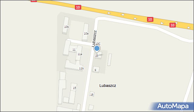 Lubaszcz, Lubaszcz, 10, mapa Lubaszcz