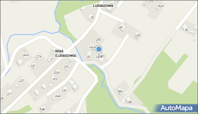 Lubaszowa, Lubaszowa, 141B, mapa Lubaszowa