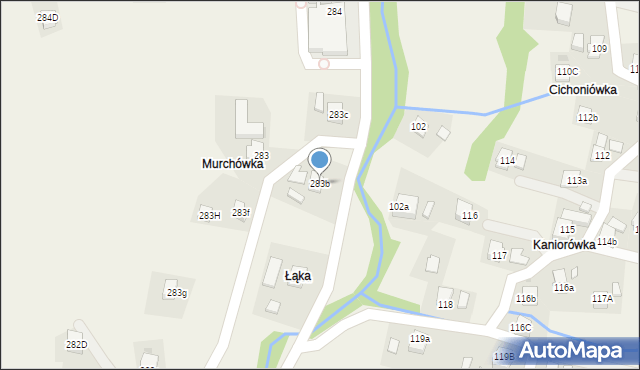 Lubatowa, Lubatowa, 283b, mapa Lubatowa