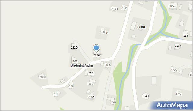 Lubatowa, Lubatowa, 283e, mapa Lubatowa