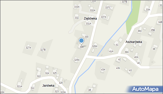 Lubatowa, Lubatowa, 328, mapa Lubatowa