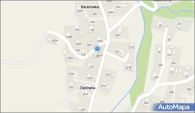 Lubatowa, Lubatowa, 336, mapa Lubatowa
