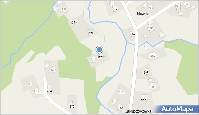 Lubatowa, Lubatowa, 377, mapa Lubatowa