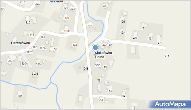 Lubatowa, Lubatowa, 50A, mapa Lubatowa