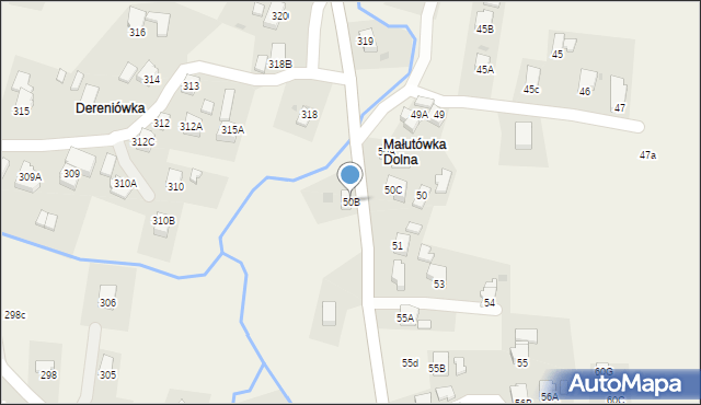 Lubatowa, Lubatowa, 50B, mapa Lubatowa